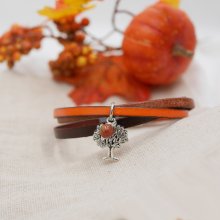 Pulsera brazalete de cuero para mujer Colgante de otoño a elegir