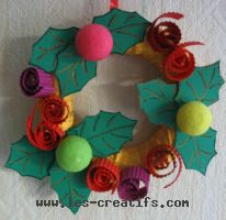 Couronne de Noel en papier pour enfant