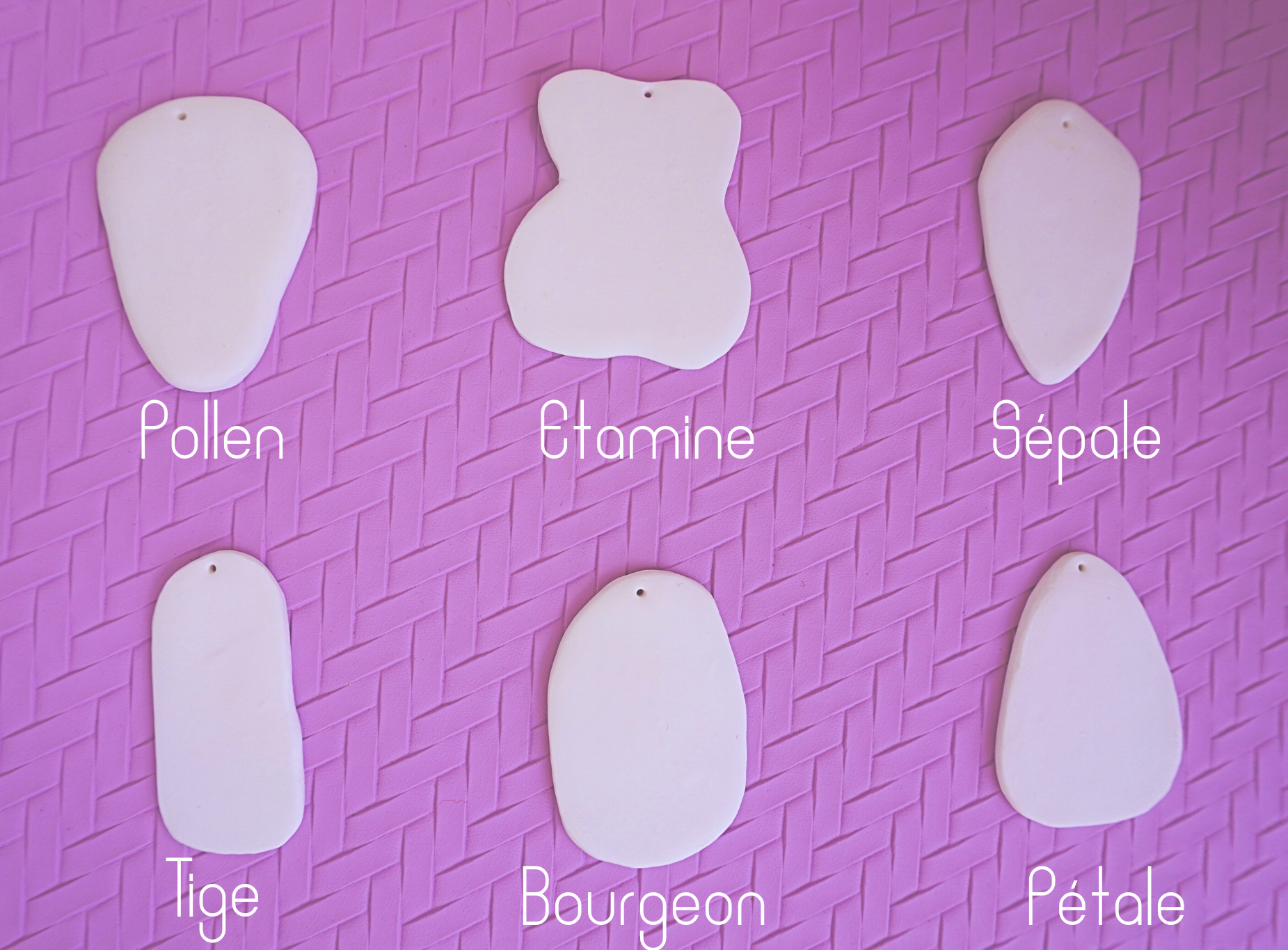 Boucles d'oreilles en argile polym&egrave;re Tige