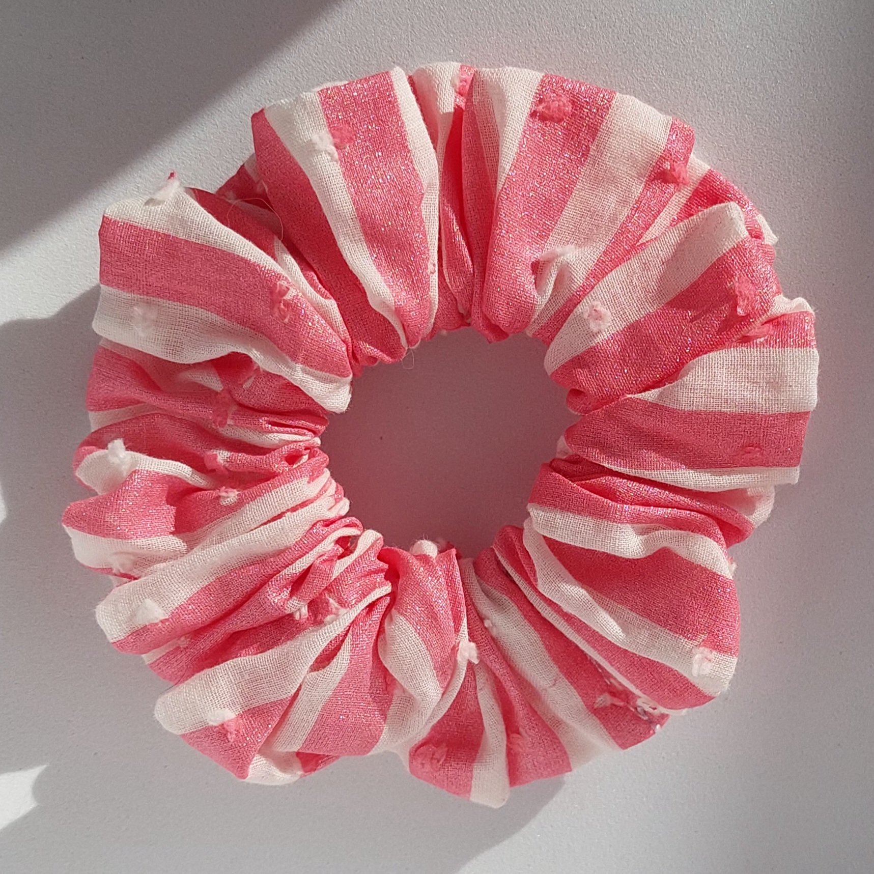 Chouchou rose en blanc &agrave; paillettes - Beach