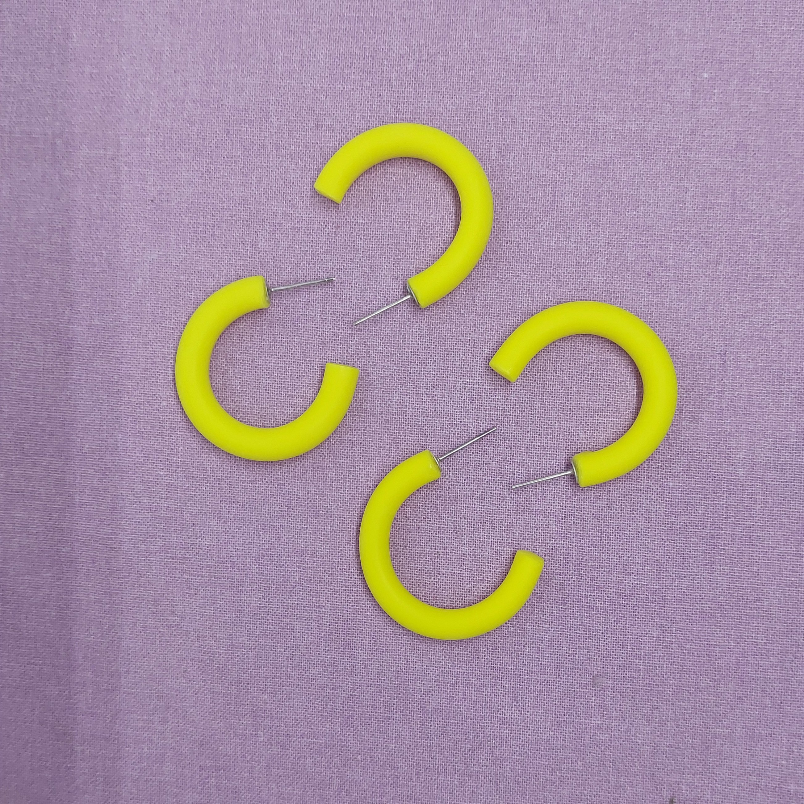 Cr&eacute;oles jaune citron unies et mat