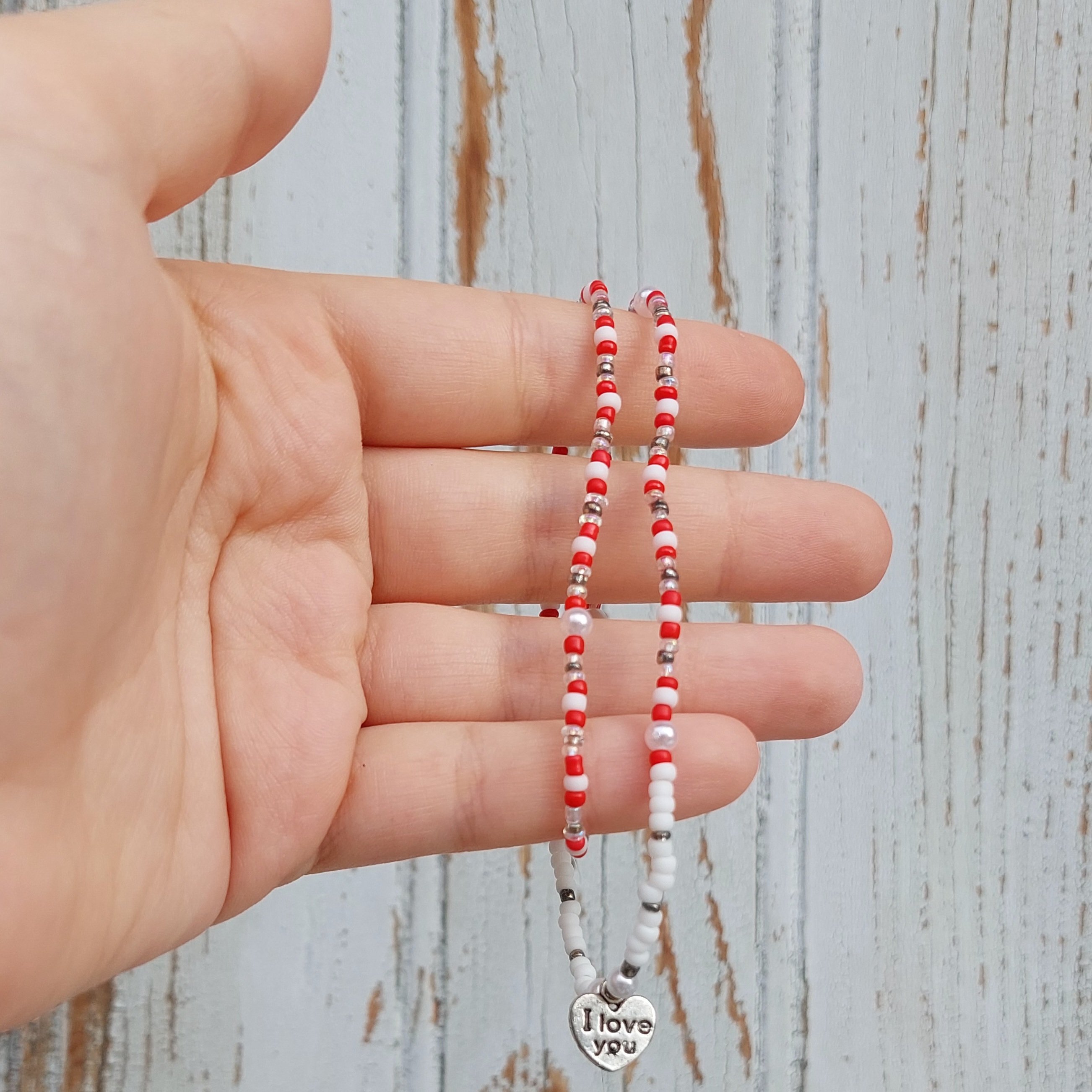 Ras du cou I love you &agrave; breloque