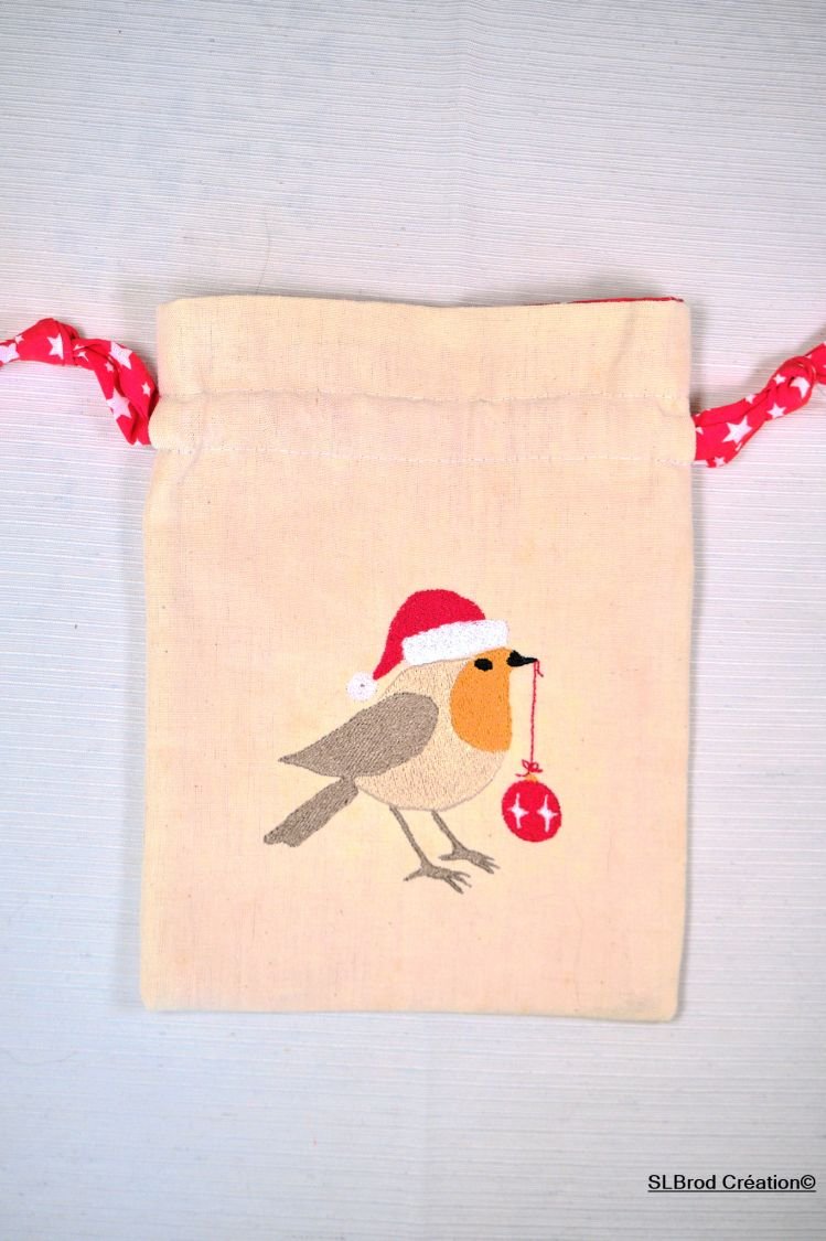 Pequeña bolsa de Navidad Rouge gorge