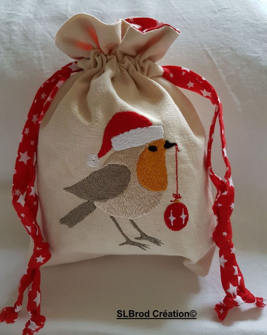 Pequeña bolsa de Navidad Rouge gorge