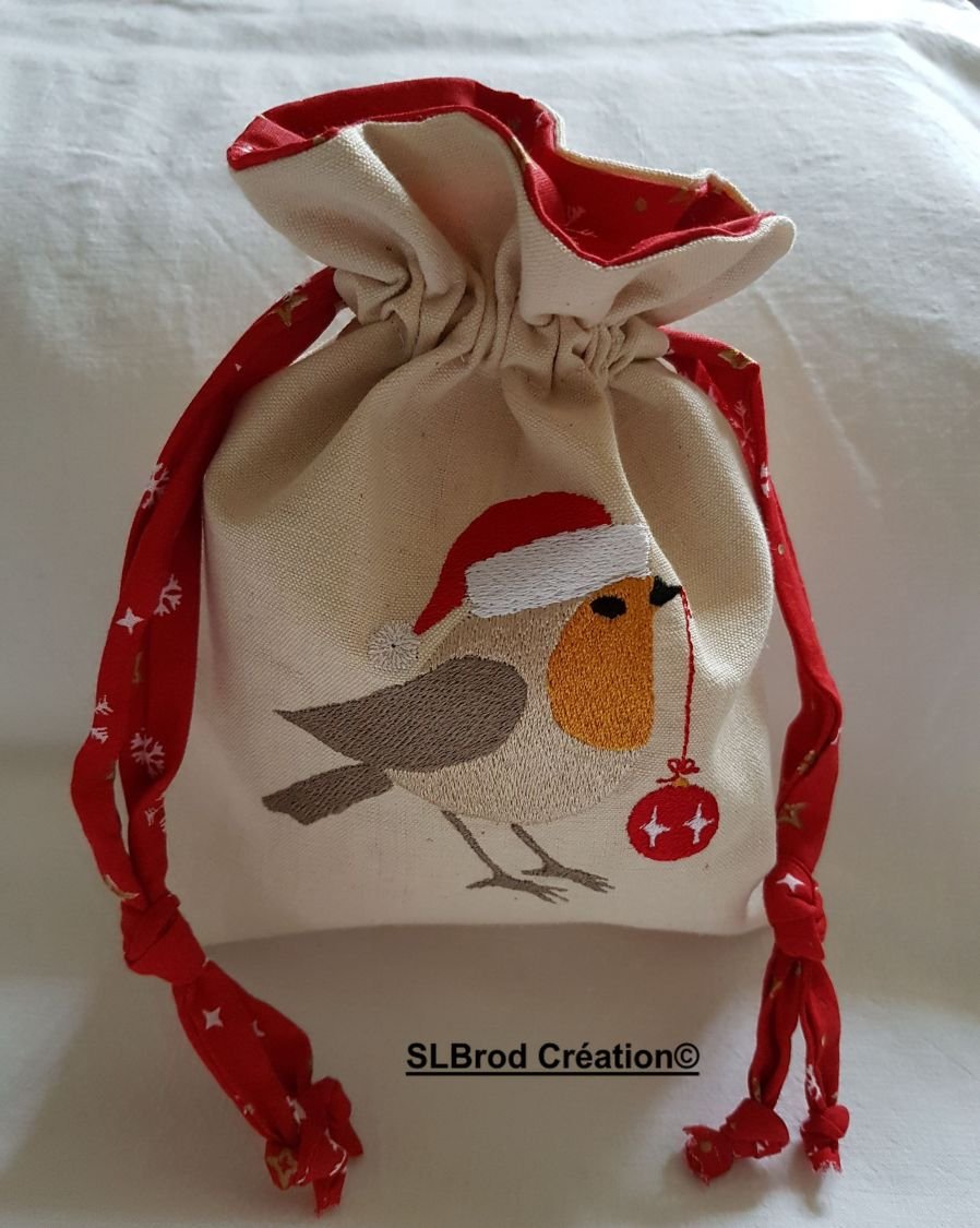 Pequeña bolsa de Navidad Rouge gorge