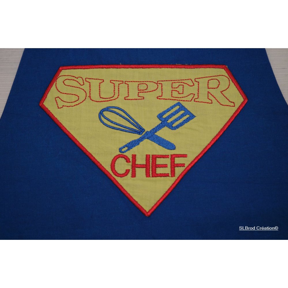 Delantal infantil bordado super chef