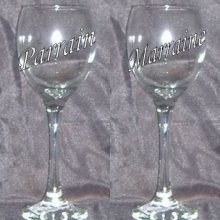 Verre à vin format 3 Parrain ou Marraine et inscription pied